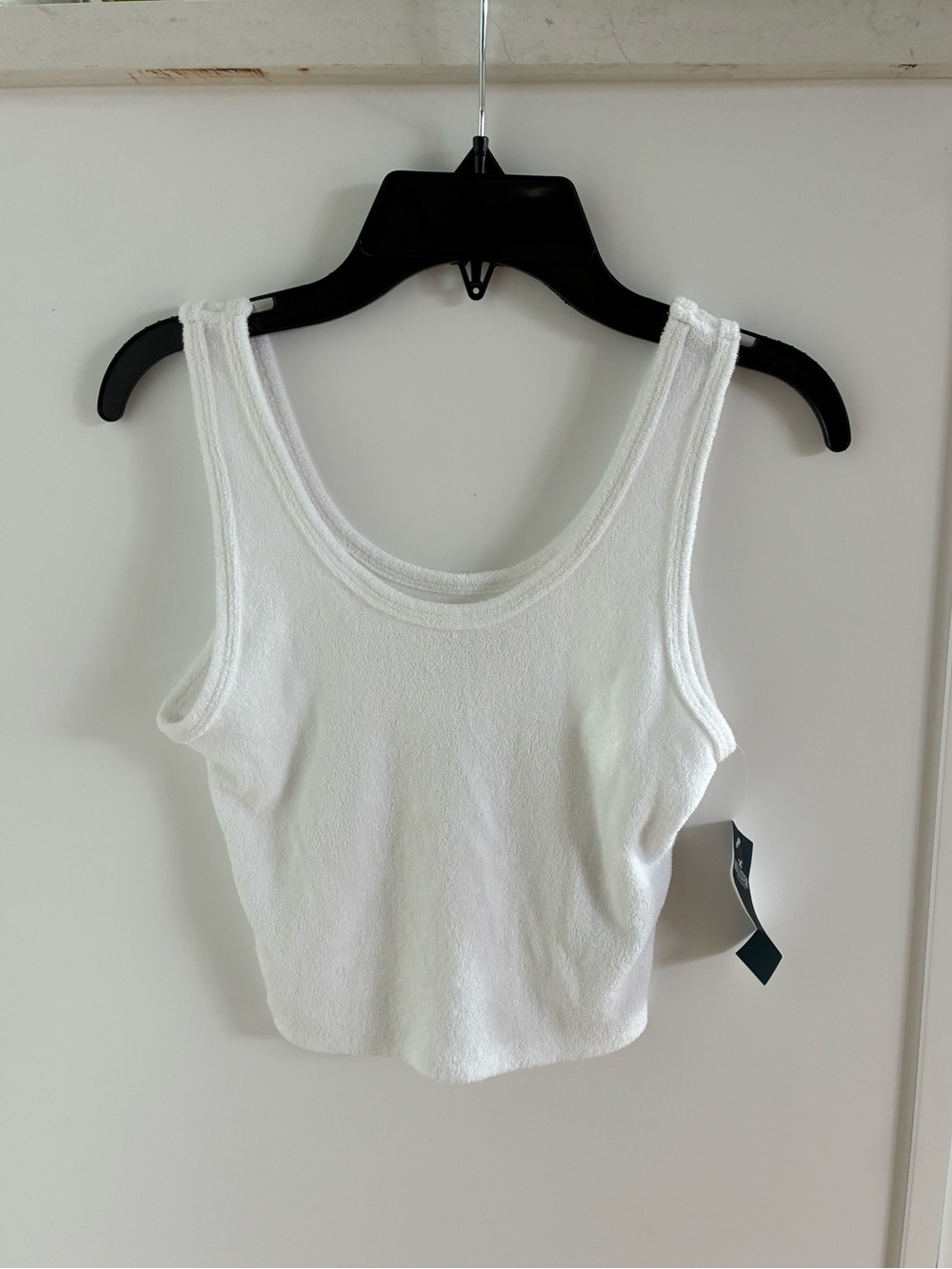 Hollister White Terry Cloth Tank Crop Top Brand New